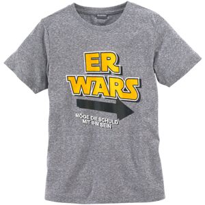 KIDSWORLD T-Shirt »ER WARS«, Spruch grau-meliert  152/158