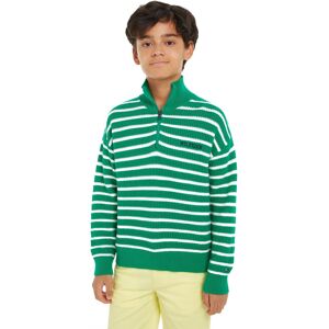 Tommy Hilfiger Strickpullover »HALF ZIP BRETON STRIPE SWEATER«, Kinder bis 16... Green/Ecru  3 (98)