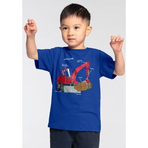KIDSWORLD T-Shirt »für kleine Jungen«, BAGGER Druck royalblau  128/134