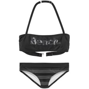 Bench. Bandeau-Bikini, mit grossem Logoprint schwarz-grau  170/176