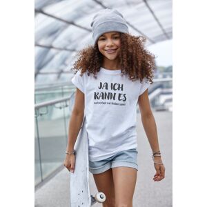 KIDSWORLD T-Shirt »Ja ich kann es ...«, mit coolem Spruch weiss  164/170