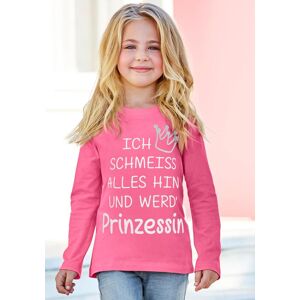 KIDSWORLD Langarmshirt »Ich schmeiss alles hin und werd´ Prinzessin«, mit... pink  92/98