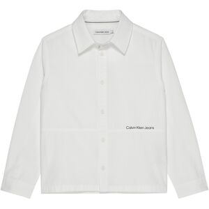 Calvin Klein Jeans Langarmhemd »MINI LOGO TAPE POPLIN SHIRT« Bright White  12 (152)