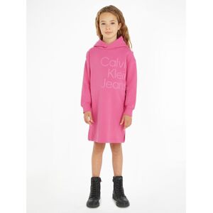 Calvin Klein Jeans Sweatkleid »PUFF HERO LOGO LS HOODIE DRESS«, für Kinder... Pink Amour Größe 4 (104)