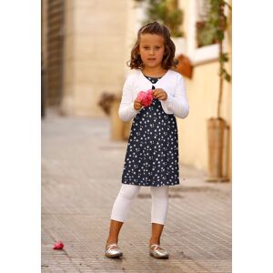 KIDSWORLD Bolero, Kleid & Leggings, (Set), mit Sternchendruck marine-gemustert-weiss Größe 140/146