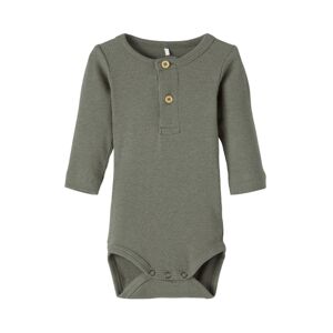 Name It Langarmbody »NBMKAB LS BODY NOOS« Dusty Olive Detail:MELANGE Größe 62