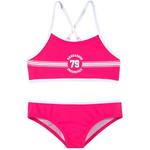 KangaROOS Bustier-Bikini »Sporty«, mit sportlichem Frontdruck pink Größe 122/128