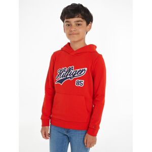 Tommy Hilfiger Kapuzensweatshirt »HILFIGER SCRIPT HOODIE«, mit grosser... fierce red Größe 7 (122)