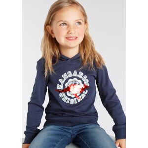 KangaROOS Kapuzensweatshirt »Kleine Mädchen«, mit Wendepailletten marine Größe 104/110