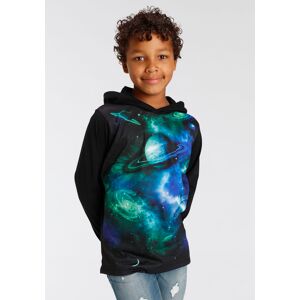 KIDSWORLD Kapuzenshirt »UNIVERSUM«, Fotodruck schwarz Größe 152/158