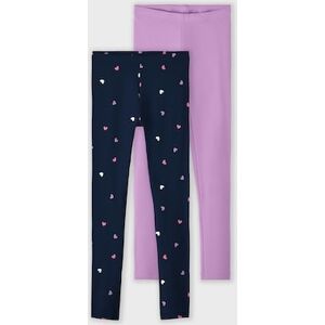 Name It Leggings »NKFVIVIAN 2P AOP LEGGING«, (Set, 2 tlg.) violet tulle Größe 146/152