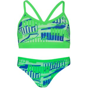 Puma Bustier-Bikini, (Set), Mädchen-Bikini mit allover Logoprint green-combo Größe 116