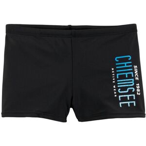 Chiemsee Boxer-Badehose, mit Logodruck schwarz Größe 158/164