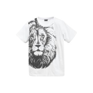 KIDSWORLD T-Shirt »LÖWE«, grosser Tierprint weiss Größe 140/146