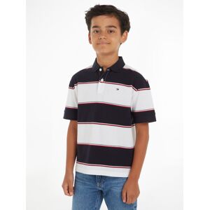 Tommy Hilfiger Poloshirt »GLOBAL RUGBY STRIPE POLO S/S«, Kinder bis 16 Jahre White/Blue Größe 14 (164)