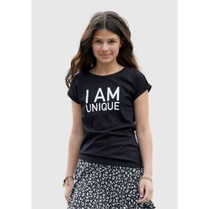 KIDSWORLD T-Shirt »I AM UNIQUE«, legere Passform schwarz Größe 152/158