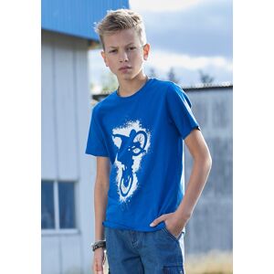 KIDSWORLD T-Shirt »BIKER«, lässiger Druck für Jungen royalblau Größe 176/182