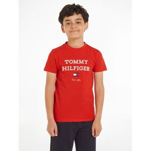 Tommy Hilfiger T-Shirt »TH LOGO TEE S/S«, mit grossem TH-Logo fierce red Größe 80