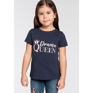 KIDSWORLD T-Shirt »Sprücheshirt für kleine Mädchen«, DRAMA QUEEN marine Größe 104/110