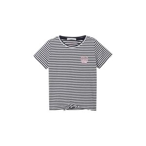 TOM TAILOR T-Shirt, mit Textprint auf der Brust whisper white navy stripe Größe 92/98
