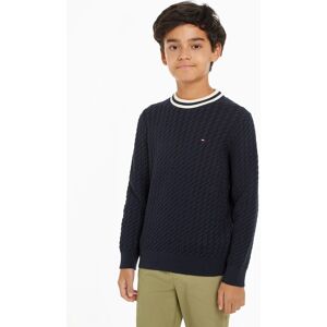 Tommy Hilfiger Rundhalspullover »RINGER CABLE SWEATER«, Kinder bis 16 Jahre,... Desert Sky Größe 12 (152)