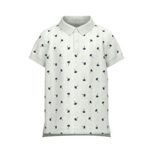 Name It Poloshirt »NKMVOLO SS POLO« light grey melange Größe 134 (140)