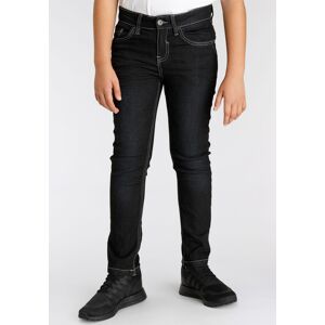 Arizona Stretch-Jeans »für Jungen«, regular fit mit schmalem Bein black-denim Größe 176