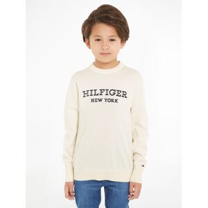 Tommy Hilfiger Strickpullover »MONOTYPE SWEATER«, mit grosser Logostickerei calico Größe 5 (110)