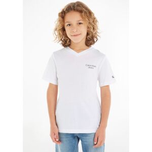 Calvin Klein Jeans T-Shirt »CKJ STACK LOGO V-NECK T-SHIRT« Bright White Größe 6 (116)