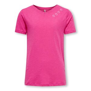 KIDS ONLY T-Shirt »KOGVINNI REG S/S V-NECK TOP BOX JR« raspberry rose Größe 122 (128)