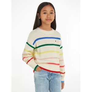 Tommy Hilfiger Strickpullover »MULTI STRIPE STRUCTURE CREW«, Kinder bis 16 Jahre Calico Größe 10 (140)