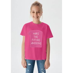 LTB T-Shirt »KATET«, mit Statement-Print neon pink Größe 13 (158)