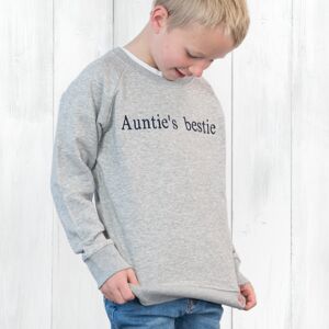 smartphoto Kinder Sweatshirt Grau gesprenkelt 3 bis 4 Jahre