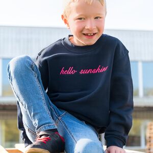 smartphoto Pullover bestickt für Kinder Marineblau 12 bis 14 Jahre