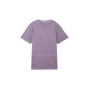 TOM TAILOR Jungen T-Shirt mit Bio-Baumwolle, lila, Uni, Gr. 164