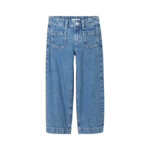 TOM TAILOR Mädchen Wide Leg Jeans mit Bio-Baumwolle, blau, Uni, Gr. 122