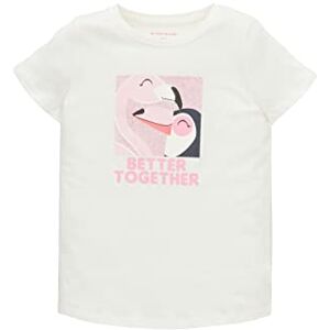 TOM TAILOR Mädchen 1037276 Kinder T-Shirt mit Print, 10315-Whisper White, 92/98