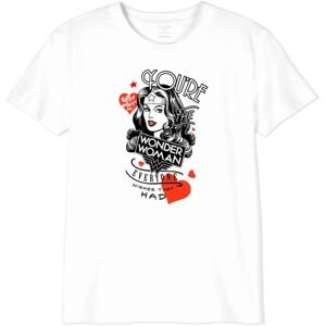DC Comics Mädchen Giwowoots005 T-Shirt, weiß, 8 Jahre