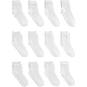 Simple Joys by Carter's Unisex 12-Pack Crew Infant-and-Toddler-Socks, Weiß, 4-5 Jahre (12er Pack)