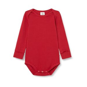 Müsli by Green Cotton Baby Boys Cozy me l/s Body Base Layer, Berry red, 68