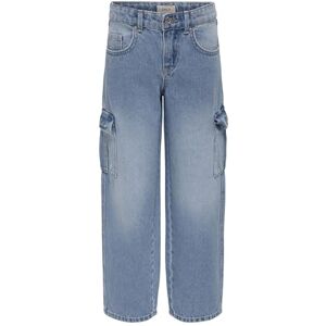 ONLY Mädchen Kogharmony Wide Carrot Pim Noos Cargohose, Light Blue Denim, 152 EU