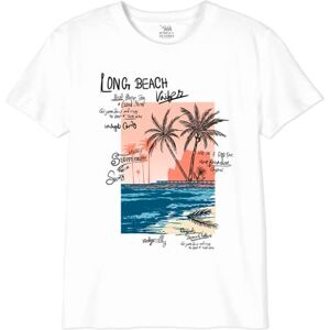 REPUBLIC OF CALIFORNIA Mädchen Girepczts045 T-Shirt, weiß, 8 Jahre