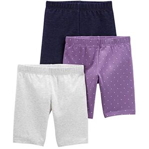 Simple Joys by Carter's Baby Mädchen 3-Pack Bike Shorts, Purpur/Jeans/Grau, 12 Monate (3er Pack)