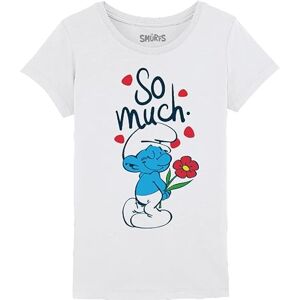 Les Schtroumpfs Mädchen Gismurfts006 T-Shirt, weiß, 8 Jahre