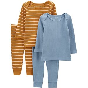 Simple Joys by Carter's Unisex Baby 4-Teiliges Strukturiertes Set, 2er-Pack, Gold/Blau, 3-6 Monate