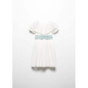 MANGO BABY Kleid aus Crinkle-Baumwolle - Cremeweiß - 3-4 - weiblich