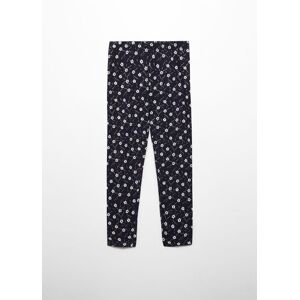 Mango Kids Leggings mit Blumenmuster - Dunkles Marineblau - 8 - weiblich