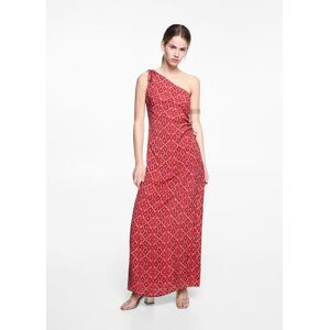 MANGO TEEN Asymmetrisches Printkleid - Rot - L - weiblich