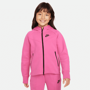 Nike Sportswear Tech Fleece Hoodie mit durchgehendem Reißverschluss für ältere Kinder (Mädchen) - Pink - XL