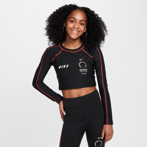 Nike SportswearLongsleeve-Kurzoberteil für Mädchen - Schwarz - S